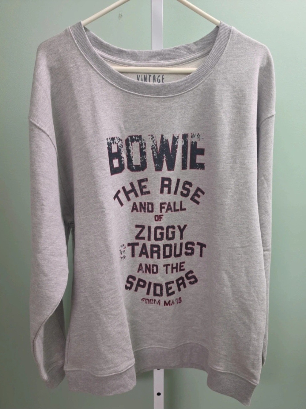 David Bowie Vintage Canvas Graphic Sweatshirt